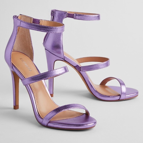 purple strap heels